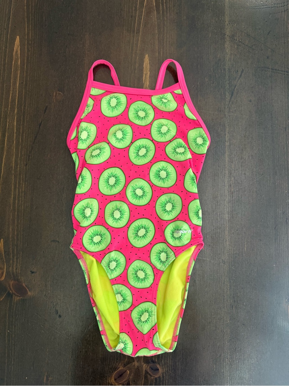 Sporti Swimsuit, Kiwi Print One-Piece Swimsuit, 26, girls 10-12